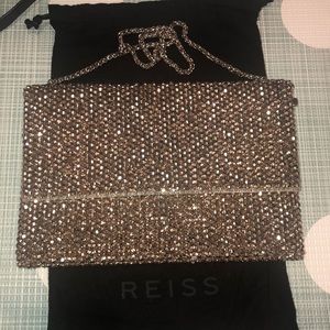 COPY - Reiss beaded brand new clutch with chain